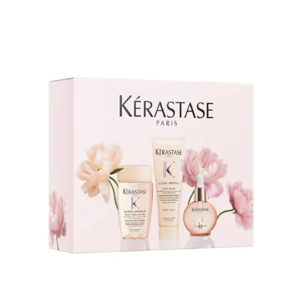 Kerastase Gloss Absolu - Zestaw wiosenny trio z olejkiem 45 ml + 80 ml + 75 ml