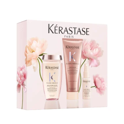 Kerastase Gloss Absolu – Zestaw wiosenny trio z mleczkiem 250 ml + 250 ml + 45 ml