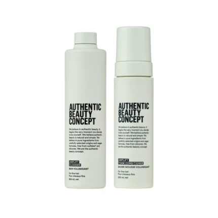 Authentic Beauty Concept Amplify Zestaw nadający objętość do włosów cienkich Szampon i Odżywka w Piance