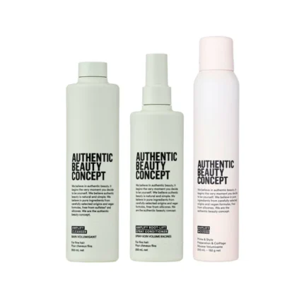 Authentic Beauty Concept Amplify Zestaw nadający objętość Szampon, Odżywka w Sprayu i Pianka