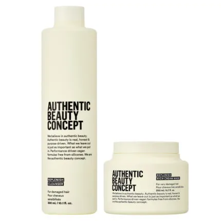Authentic Beauty Concept Zestaw Replenish Szampon 300 ml Intensywna maska 200 ml