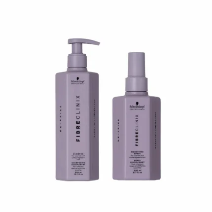 Schwarzkopf Professional Fibre Clinix De-Frizz Zestaw wygładzający Szampon 300 ml + Odżywka w sprayu 200 ml