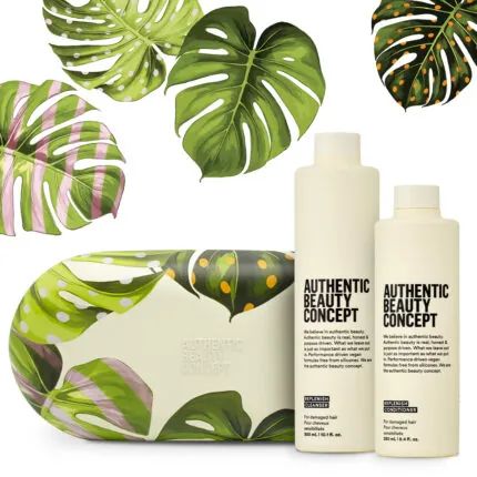 Authentic Beauty Concept Zestaw upominkowy Replenish: Szampon, Odżywka i Gumka Scrunchie