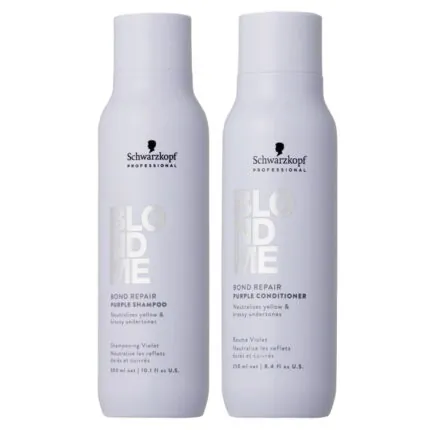 Schwarzkopf Professional BLONDME Bond Repair Purple zestaw neutralizujący włosy blond - szampon, odżywka