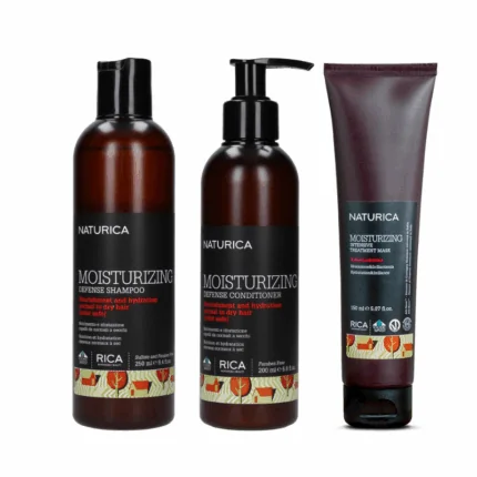 RICA NATURICA Moisturizing Zestaw Szampon 250 ml + Odżywka 200 ml + Maska 150 ml