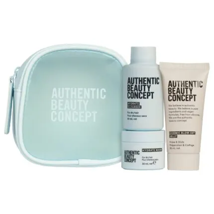 Authentic Beauty Concept Hydrate Zestaw Podróżny do włosów suchych z kosmetyczką