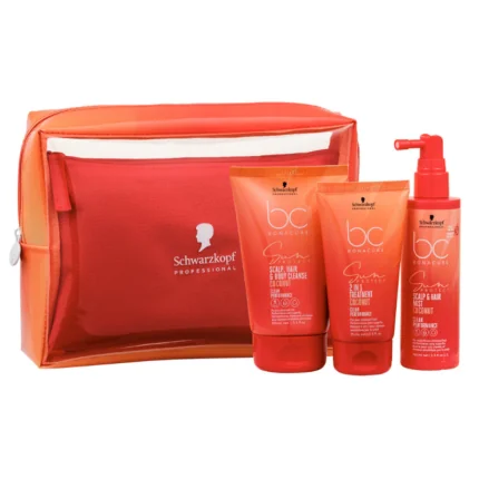 Schwarzkopf BC Bonacure Zestaw podróżny do włosów narażonych na promieniowanie słoneczne - Szampon 100 ml Maska 75 ml Mgiełka 100 ml