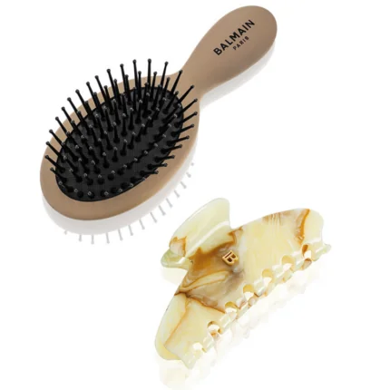 Balmain Hair Pince a Cheveux Zestaw Klamerka do włosów M marmurkowa + mini szczotka